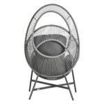 ΠΟΛΥΘΡΟΝΑ-ΦΩΛΙΑ RULER HM6506.01 ΓΚΡΙ ΜΕΤΑΛΛΟ-P.E.RATTAN-ΜΑΞΙΛΑΡΙΑ 90x85x154Υεκ - Image 5