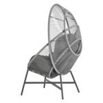 ΠΟΛΥΘΡΟΝΑ-ΦΩΛΙΑ RULER HM6506.01 ΓΚΡΙ ΜΕΤΑΛΛΟ-P.E.RATTAN-ΜΑΞΙΛΑΡΙΑ 90x85x154Υεκ - Image 6