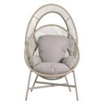 ΠΟΛΥΘΡΟΝΑ-ΦΩΛΙΑ RULER HM6506.02 ΜΟΚΑ ΜΕΤΑΛΛΟ-P.E.RATTAN--ΓΚΡΙ ΜΑΞΙΛΑΡΙΑ 90x85x149Υεκ - Image 3