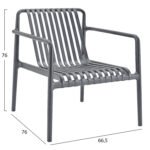 ΠΟΛΥΘΡΟΝΑ LOUNGE ΕΞΩΤ.ΧΩΡΟΥ MALEN HM6626.03 ΓΚΡΙ ΠΟΛΥΠΡΟΠΥΛΕΝΙΟ 67x75x75Υεκ - Image 2