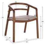 ΠΟΛΥΘΡΟΝΑ ΤΡΑΠΕΖΑΡΙΑΣ EFFY HM18393.03 ΦΡΑΞΙΝΟΣ ΣΕ ΚΑΡΥΔΙ-ΚΑΘΙΣΜΑ ΜΠΕΖ PU 57x57x70Υεκ - Image 2