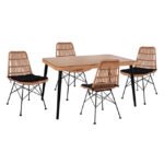 Αγόρασε ΣΕΤ 5ΤΜΧ ALLEGRA WICKER ΜΕ ΤΡΑΠΕΖΙ 140X80Χ78Υ ΜΠΕΖ & ΜΑΥΡΟ ΧΡΩΜΑ HM10491 σε μοναδική τιμή στο clickforshop.gr