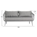 ΣΕΤ ΣΑΛΟΝΙ ΕΞ.ΧΩΡΟΥ 4 ΘΕΣΕΩΝ WILLA HM6505.01 ΑΛΟΥΜΙΝΙΟ-ΣΧΟΙΝΙ-ΜΑΞΙΛΑΡΙΑ ΣΕ ΓΚΡΙ - Image 2