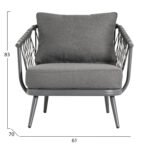 ΣΕΤ ΣΑΛΟΝΙ ΕΞ.ΧΩΡΟΥ 4 ΘΕΣΕΩΝ WILLA HM6505.01 ΑΛΟΥΜΙΝΙΟ-ΣΧΟΙΝΙ-ΜΑΞΙΛΑΡΙΑ ΣΕ ΓΚΡΙ - Image 3