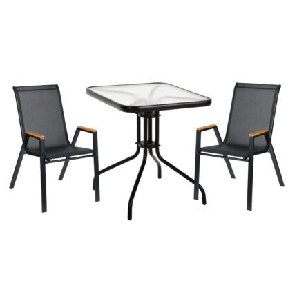 Αγόρασε ΣΕΤ ΤΡΑΠΕΖΑΡΙΑΣ 3ΤΜΧ FIGO HM10730.03-- 2 ΚΑΡΕΚΛΕΣ & ΤΕΤΡΑΓΩΝΟ ΤΡΑΠΕΖΙ 60x60εκ ΜΑΥΡΟ σε μοναδική τιμή στο clickforshop.gr