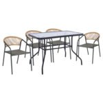 Αγόρασε ΣΕΤ ΤΡΑΠΕΖΑΡΙΑΣ 5ΤΜΧ ADAM HM10727.01 ΚΑΡΕΚΛΕΣ ΜΕΤΑΛΛΙΚΕΣ & ΤΡΑΠΕΖΙ 110x60εκ ΓΚΡΙ σε μοναδική τιμή στο clickforshop.gr