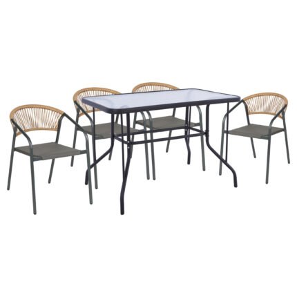 Αγόρασε ΣΕΤ ΤΡΑΠΕΖΑΡΙΑΣ 5ΤΜΧ ADAM HM10727.01 ΚΑΡΕΚΛΕΣ ΜΕΤΑΛΛΙΚΕΣ & ΤΡΑΠΕΖΙ 110x60εκ ΓΚΡΙ σε μοναδική τιμή στο clickforshop.gr