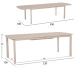 ΣΕΤ ΤΡΑΠΕΖΑΡΙΑΣ ΕΞ.ΧΩΡΟΥ 6 ΘΕΣΕΩΝ ELARA HM10726.05 ΜΠΕΖ ΑΛΟΥΜΙΝΙΟ-ΕΠΕΚΤΕΙΝΟΜΕΝΟ ΤΡΑΠΕΖΙ - Image 2