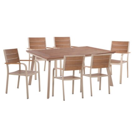 Αγόρασε ΣΕΤ ΤΡΑΠΕΖΑΡΙΑΣ TABER HM10737 ΤΡΑΠΕΖΙ & 6 ΠΟΛΥΘΡΟΝΕΣ-ΑΛΟΥΜΙΝΙΟ & POLYWOOD-ΣΑΜΠΑΝΙ σε μοναδική τιμή στο clickforshop.gr