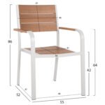 ΣΕΤ ΤΡΑΠΕΖΑΡΙΑΣ TABER HM10737.01 ΤΡΑΠΕΖΙ & 6 ΠΟΛΥΘΡΟΝΕΣ-ΑΛΟΥΜΙΝΙΟ & POLYWOOD-ΛΕΥΚΟ - Image 3