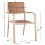 ΣΕΤ ΤΡΑΠΕΖΑΡΙΑΣ TABER HM10738.04 ΤΡΑΠΕΖΙ & 6 ΠΟΛΥΘΡΟΝΕΣ-ΑΛΟΥΜΙΝΙΟ & POLYWOOD-ΣΑΜΠΑΝΙ - Image 3