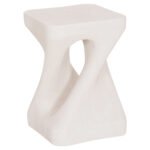 Αγόρασε ΣΚΑΜΠΟ ΤΕΤΡΑΓΩΝΟ SANTORINI HM18337 ΠΟΛΥΡΗΤΙΝΗ--ΥΠΟΛΕΥΚΟ ΧΡΩΜΑ 30x30x45Yεκ σε μοναδική τιμή στο clickforshop.gr