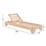 ΞΑΠΛΩΣΤΡΑ ΒΑΡ.ΤΥΠΟΥ ΚΟΡΙΝΟΣ HM10779.04 ΞΥΛΟ ΠΕΥΚΟΥ ΦΥΣΙΚΟ-ΕΜΠΟΤΙΣΜΟΣ 79x204x77Υεκ - Image 2