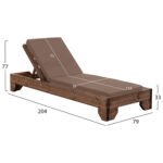 ΞΑΠΛΩΣΤΡΑ ΚΟΡΙΝΟΣ HM10771.04T ΞΥΛΟ ΠΕΥΚΟΥ ΚΑΡΥΔΙ--ΜΑΞΙΛΑΡΙ ΜΟΚΑ 79x204x77Υεκ - Image 2