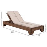 ΞΑΠΛΩΣΤΡΑ ΚΟΡΙΝΟΣ HM10771.60T ΞΥΛΟ ΠΕΥΚΟΥ ΚΑΡΥΔΙ--ΜΑΞΙΛΑΡΙ ΜΠΕΖ 79x204x77Υεκ - Image 2