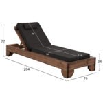 ΞΑΠΛΩΣΤΡΑ ΚΟΡΙΝΟΣ HM10772.05T ΞΥΛΟ ΠΕΥΚΟΥ ΚΑΡΥΔΙ--ΜΑΞΙΛΑΡΙ ΜΑΥΡΟ 79x204x77Υεκ - Image 2