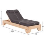 ΞΑΠΛΩΣΤΡΑ ΜΕ ΜΑΞΙΛΑΡΙ ΚΟΡΙΝΟΣ HM10797.73 ΞΥΛΟ ΠΕΥΚΟΥ--OLEFIN ΣΕ ΓΚΡΙ 79x204x77Υεκ - Image 2