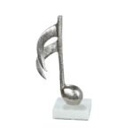 Βιβλιοστάτης ArteLibre Μουσική Νότα Ασημί Αλουμίνιο 10.5x15x29cm - Image 2