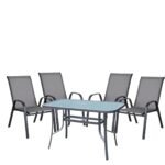 Βρες το Σετ Τραπεζαρία Κήπου ArteLibre SUN Μέταλλο Γκρι/Μαύρο Με 4 Πολυθρόνες σε μοναδική τιμή στο clickforshop.gr