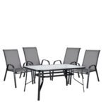 Βρες το Σετ Τραπεζαρία Κήπου ArteLibre SUN Μέταλλο Μαύρο/Γκρι Με 4 Πολυθρόνες 14990067 σε μοναδική τιμή στο clickforshop.gr