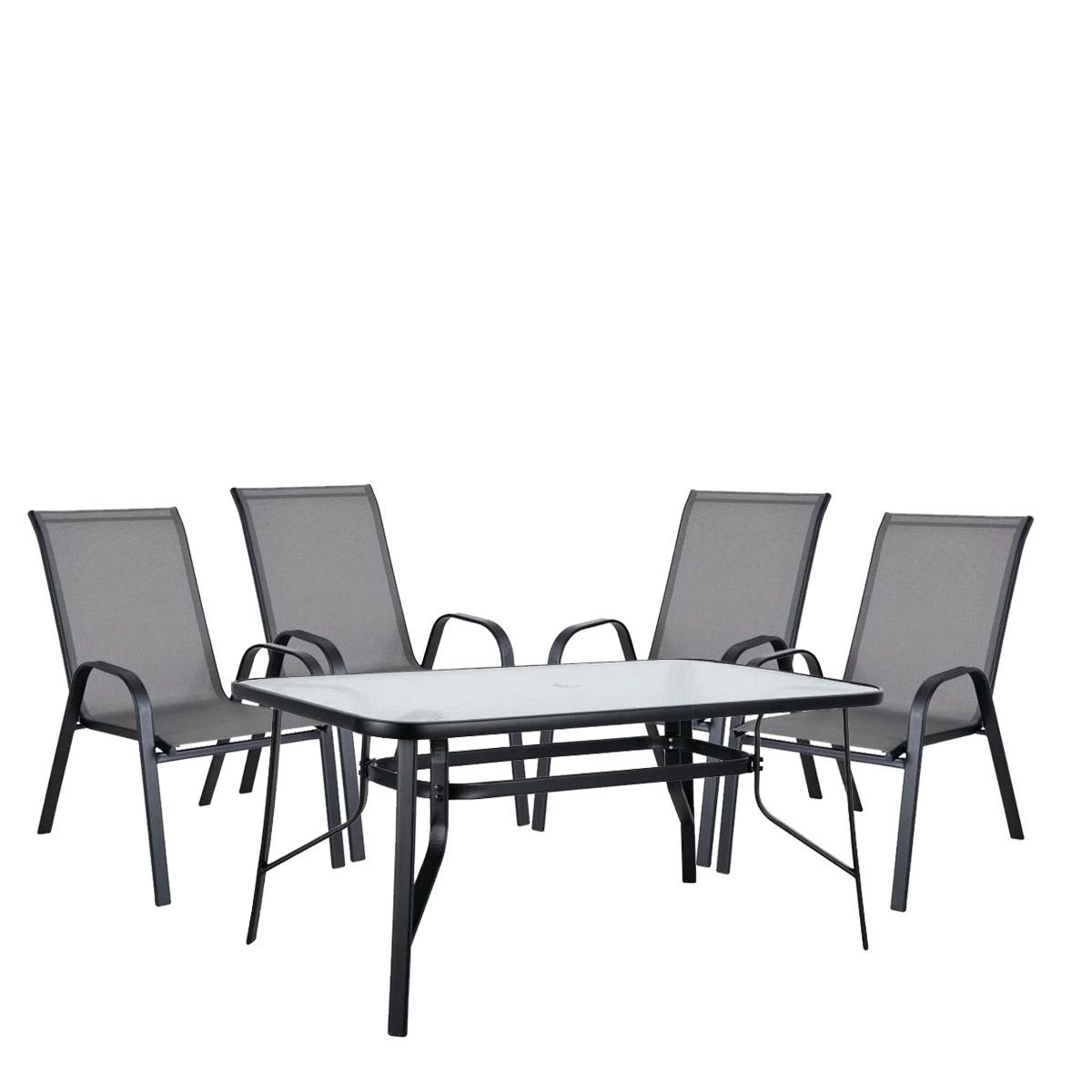 Σετ Τραπεζαρία Κήπου ArteLibre SUN Μέταλλο Μαύρο/Γκρι Με 4 Πολυθρόνες 14990067 Βρες το Σετ Τραπεζαρία Κήπου ArteLibre SUN Μέταλλο Μαύρο/Γκρι Με 4 Πολυθρόνες 14990067 σε μοναδική τιμή στο clickforshop.gr