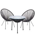 Βρες το Σετ Τραπεζαρία Κήπου ArteLibre GANYMEDE Μέταλλο Μαύρο Με 2 Πολυθρόνες 14990068 σε μοναδική τιμή στο clickforshop.gr