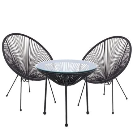 Βρες το Σετ Τραπεζαρία Κήπου ArteLibre GANYMEDE Μέταλλο Μαύρο Με 2 Πολυθρόνες 14990068 σε μοναδική τιμή στο clickforshop.gr