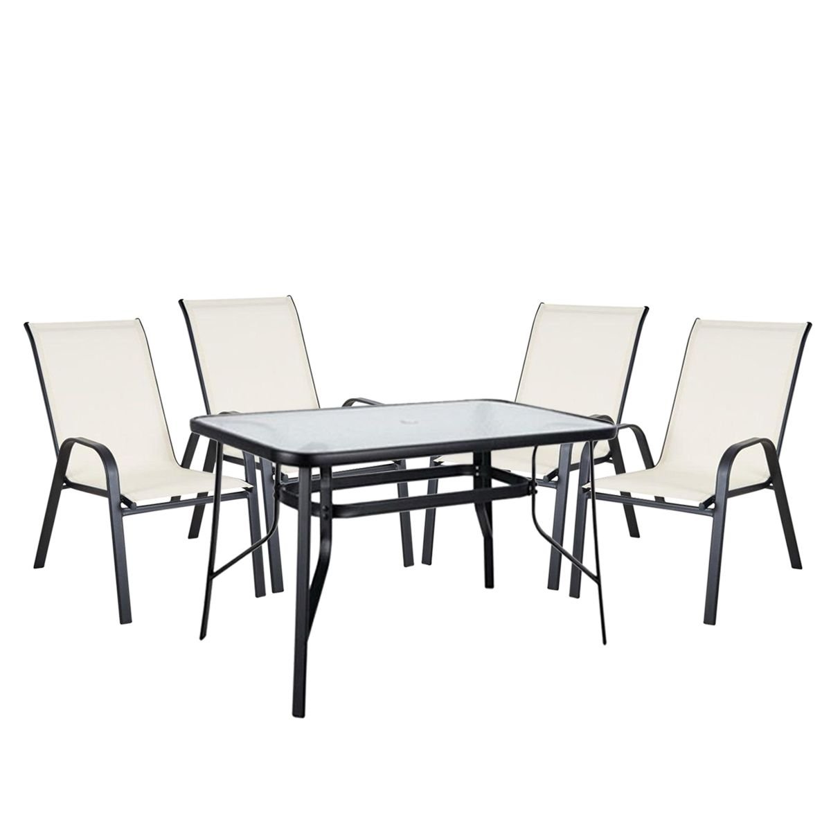 Σετ Τραπεζαρία Κήπου ArteLibre SUN Μέταλλο Κρεμ/Μαύρο Με 4 Πολυθρόνες Βρες το Σετ Τραπεζαρία Κήπου ArteLibre SUN Μέταλλο Κρεμ/Μαύρο Με 4 Πολυθρόνες σε μοναδική τιμή στο clickforshop.gr