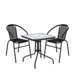 Βρες το Σετ Τραπεζαρία Κήπου ArteLibre MARS Μέταλλο Μαύρο/Γκρι Με 2 Πολυθρόνες σε μοναδική τιμή στο clickforshop.gr