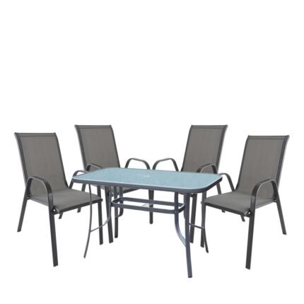 Βρες το Σετ Τραπεζαρία Κήπου ArteLibre SUN Μέταλλο Γκρι Με 4 Πολυθρόνες σε μοναδική τιμή στο clickforshop.gr