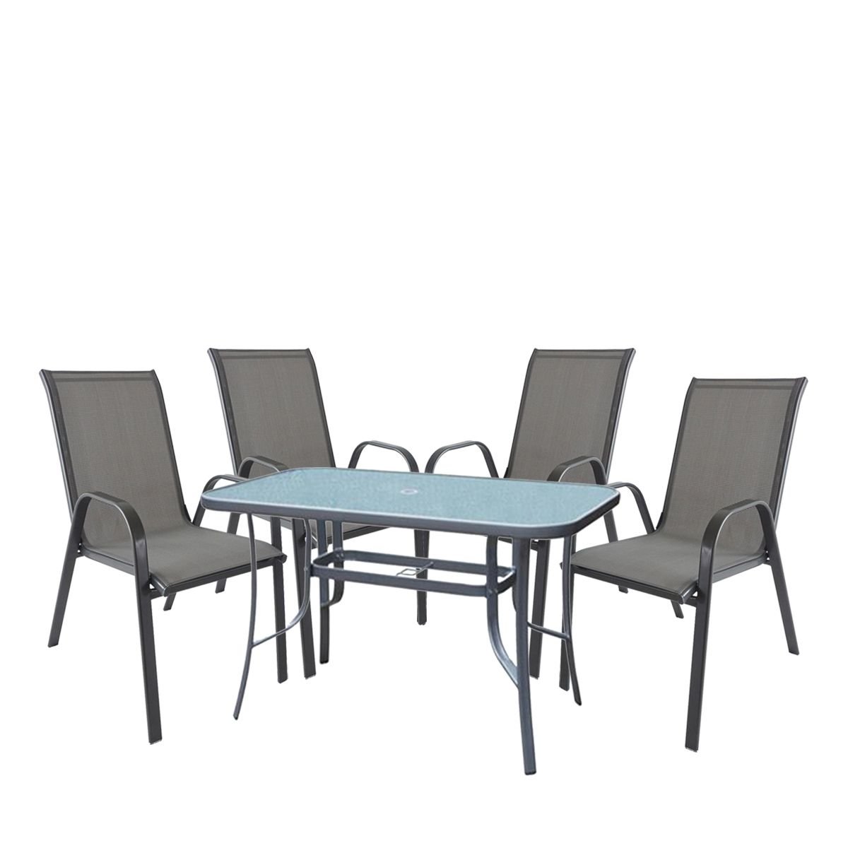 Σετ Τραπεζαρία Κήπου ArteLibre SUN Μέταλλο Γκρι Με 4 Πολυθρόνες Βρες το Σετ Τραπεζαρία Κήπου ArteLibre SUN Μέταλλο Γκρι Με 4 Πολυθρόνες σε μοναδική τιμή στο clickforshop.gr