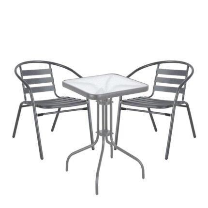 Βρες το Σετ Τραπεζαρία Κήπου ArteLibre MARS Μέταλλο Γκρι Με 2 Πολυθρόνες σε μοναδική τιμή στο clickforshop.gr