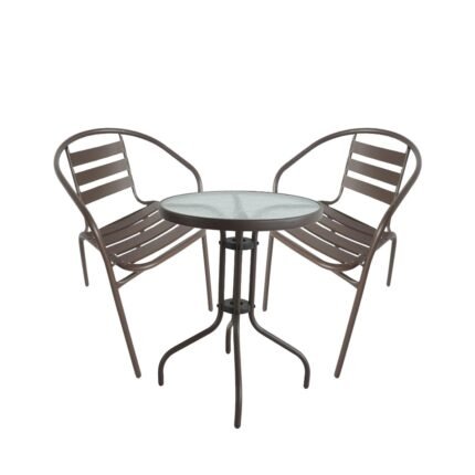 Βρες το Σετ Τραπεζαρία Κήπου ArteLibre EARTH Μέταλλο Καφέ Με 2 Πολυθρόνες σε μοναδική τιμή στο clickforshop.gr