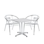 Βρες το Σετ Τραπεζαρία Κήπου ArteLibre CALLISTO Αλουμίνιο Ασημί Με 2 Πολυθρόνες 14990102 σε μοναδική τιμή στο clickforshop.gr