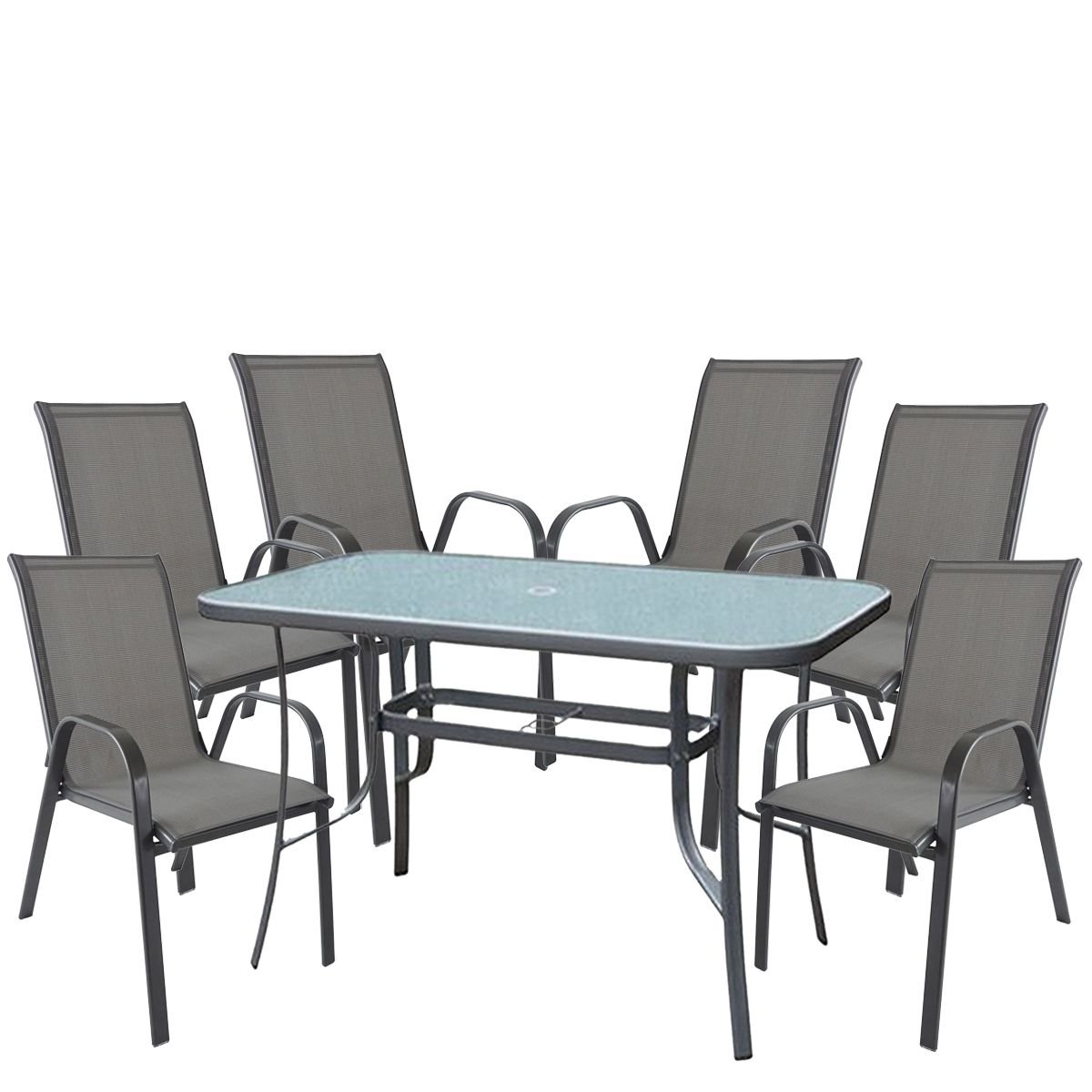 Σετ Τραπεζαρία Κήπου ArteLibre SUN Μέταλλο Γκρι Με 6 Πολυθρόνες 14990105 Βρες το Σετ Τραπεζαρία Κήπου ArteLibre SUN Μέταλλο Γκρι Με 6 Πολυθρόνες 14990105 σε μοναδική τιμή στο clickforshop.gr