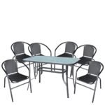 Βρες το Σετ Τραπεζαρία Κήπου ArteLibre SUN Μέταλλο Γκρι/Μαύρο Με 6 Πολυθρόνες 14990107 σε μοναδική τιμή στο clickforshop.gr