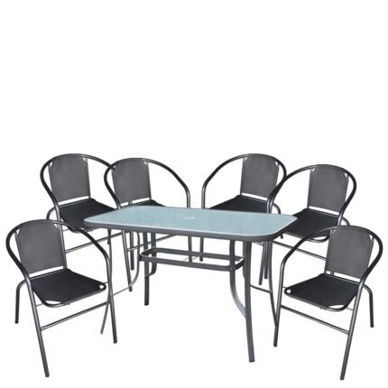 Βρες το Σετ Τραπεζαρία Κήπου ArteLibre SUN Μέταλλο Γκρι/Μαύρο Με 6 Πολυθρόνες 14990107 σε μοναδική τιμή στο clickforshop.gr