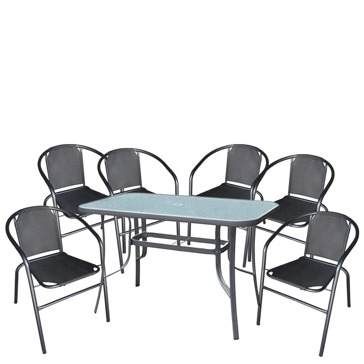 Σετ Τραπεζαρία Κήπου ArteLibre SUN Μέταλλο Γκρι/Μαύρο Με 6 Πολυθρόνες 14990107 Βρες το Σετ Τραπεζαρία Κήπου ArteLibre SUN Μέταλλο Γκρι/Μαύρο Με 6 Πολυθρόνες 14990107 σε μοναδική τιμή στο clickforshop.gr