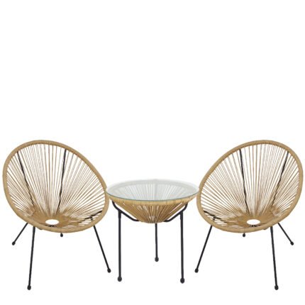 Βρες το Σετ Τραπεζαρία Κήπου ArteLibre GANYMEDE Φυσικό/Μαύρο Μέταλλο/Rattan/Γυαλί Με 2 Πολυθρόνες 14990486 σε μοναδική τιμή στο clickforshop.gr