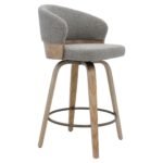 Βρες το Σκαμπό Bar ArteLibre CENARA Ανοιχτό Γκρι/Φυσικό 53x53x91cm σε μοναδική τιμή στο clickforshop.gr