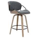 Βρες το Σκαμπό Bar ArteLibre MIRALIS Σκούρο Γκρι/Φυσικό 52x52x93cm σε μοναδική τιμή στο clickforshop.gr