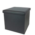 Βρες το Σκαμπό Με Αποθηκευτικό Χώρο Μαύρο Δέρμα 38x38x38cm σε μοναδική τιμή στο clickforshop.gr