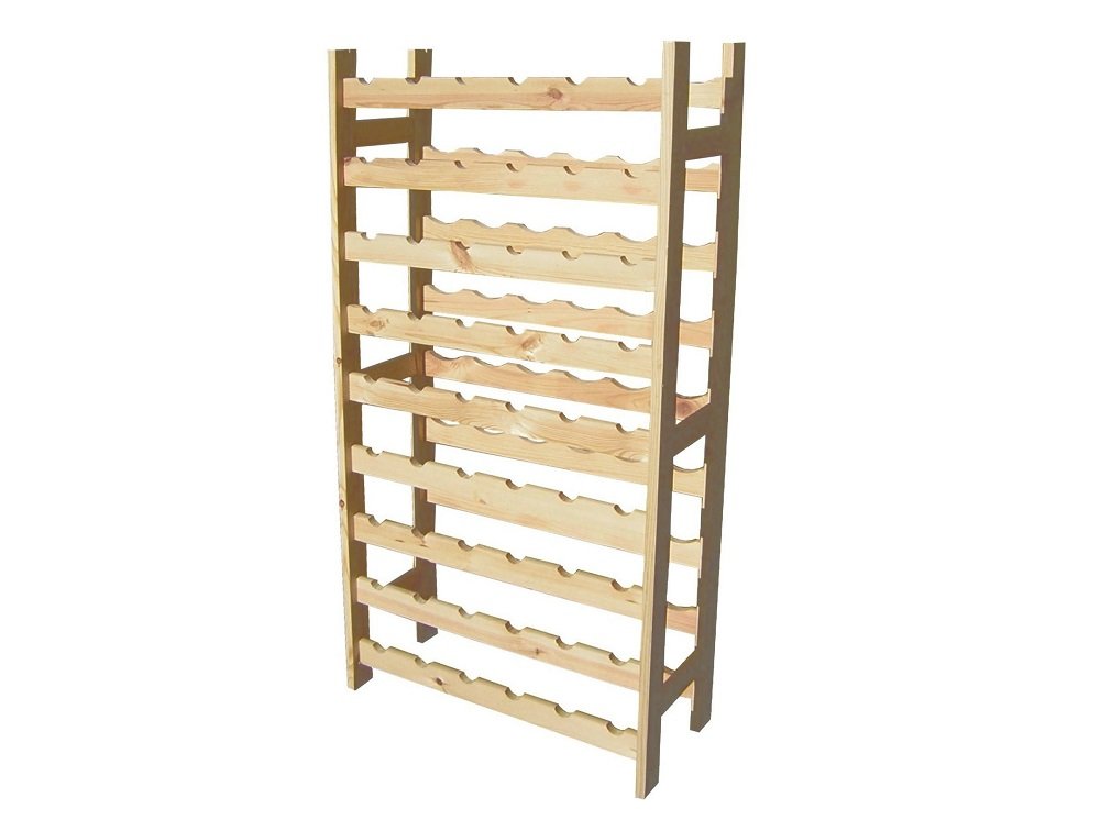 Μπουκαλοθήκη 54 Θέσεων Φυσικό Ξύλο 63x27x120cm Βρες το Μπουκαλοθήκη 54 Θέσεων Φυσικό Ξύλο 63x27x120cm σε μοναδική τιμή στο clickforshop.gr