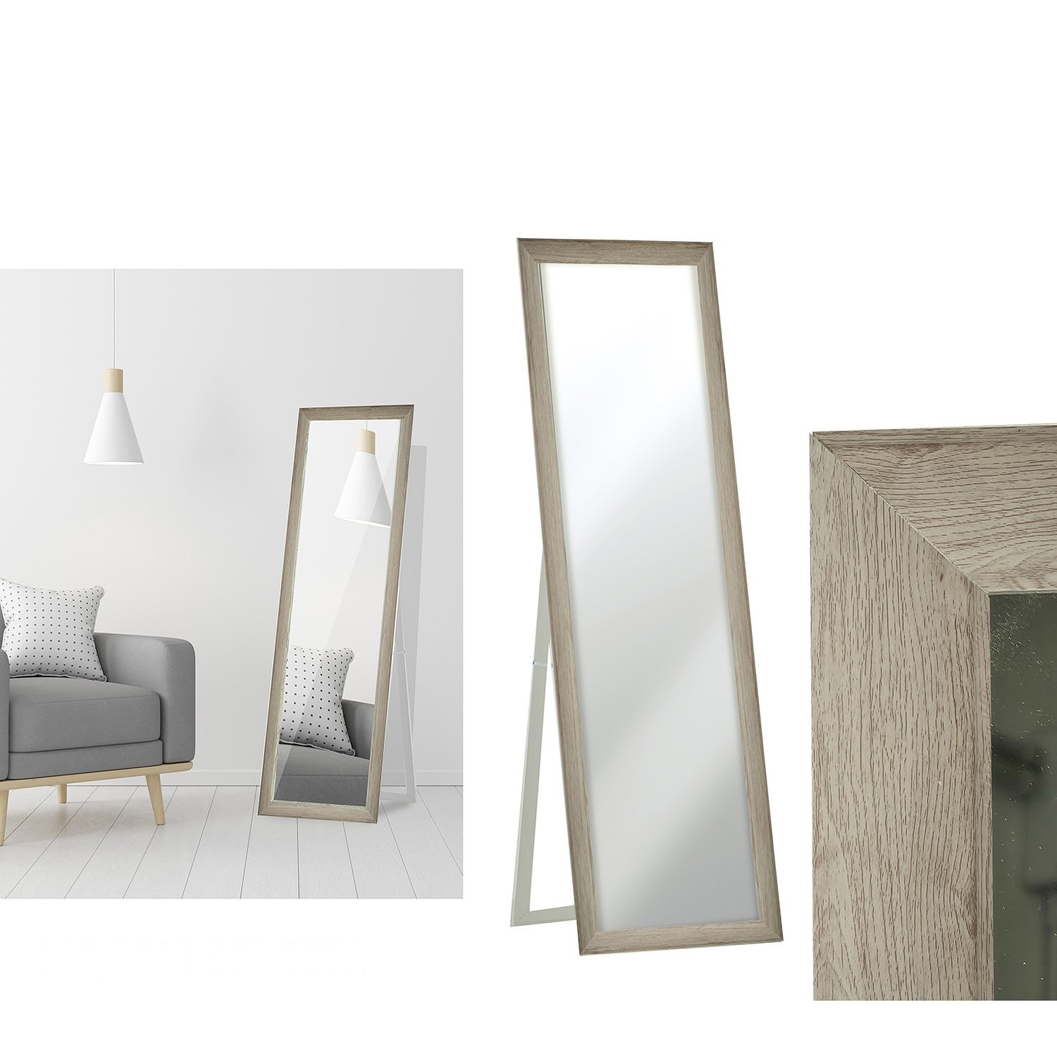 Καθρέπτης λευκός δρυς 48.5x159cm Βρες το Καθρέπτης λευκός δρυς 48.5x159cm σε μοναδική τιμή στο clickforshop.gr