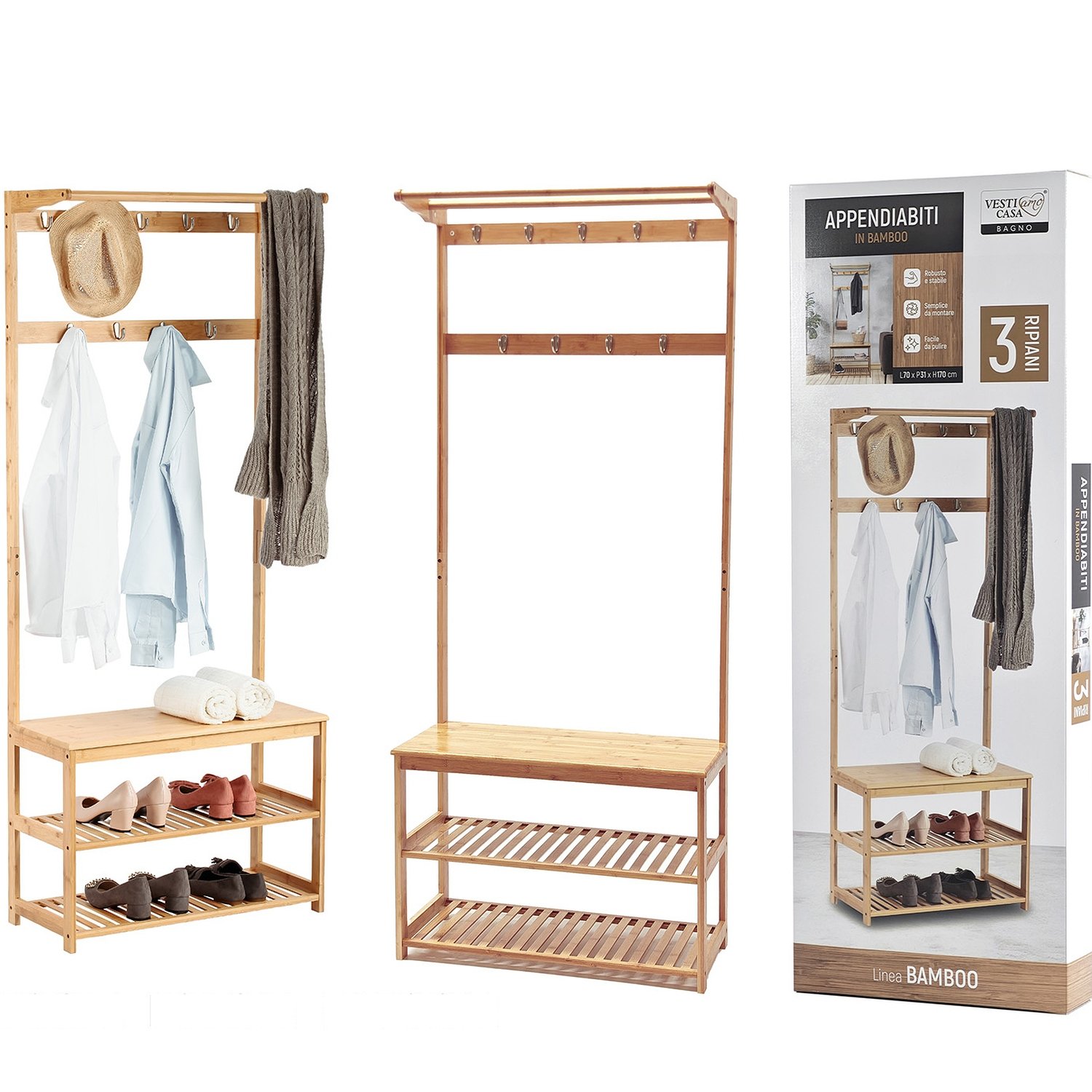 Καλόγερος Μπαμπού 70x31x170cm Βρες το Καλόγερος Μπαμπού 70x31x170cm σε μοναδική τιμή στο clickforshop.gr