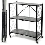 Βρες το Ραφιέρα 3 Ράφια Πτυσσόμενη Τροχήλατη Μαύρο Μέταλλο 71x34x87cm σε μοναδική τιμή στο clickforshop.gr