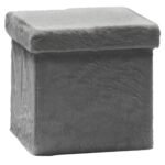 Βρες το Πουφ Αναδιπλούμενο Γκρι Velure 38x38cm σε μοναδική τιμή στο clickforshop.gr