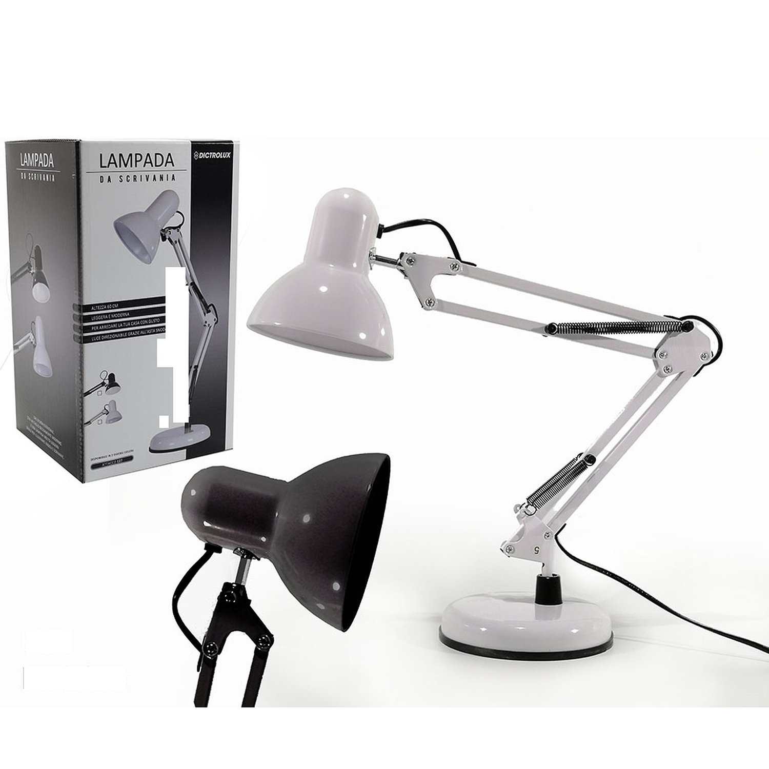 Λάμπα Γραφείου Λευκό/Μαύρο Μέταλλο 60cm Σε 2 Χρώματα Βρες το Λάμπα Γραφείου Λευκό/Μαύρο Μέταλλο 60cm Σε 2 Χρώματα σε μοναδική τιμή στο clickforshop.gr