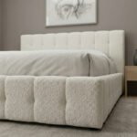 Κρεβάτι Norah Megapap μπουκλέ ύφασμα με αποθηκευτικό χώρο χρώμα ivory 160x200εκ. - Image 3