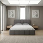 Κρεβάτι Elora Megapap βελούδινο με αποθηκευτικό χώρο χρώμα γκρι 160x200εκ. - Image 2